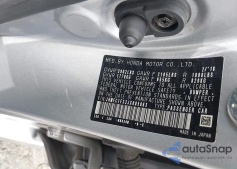 2018 Honda Civic Ex-T from USA, damaged, VIN JHMFC1F33JX005063